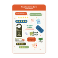 Plantilla de stickers Amante de los libros