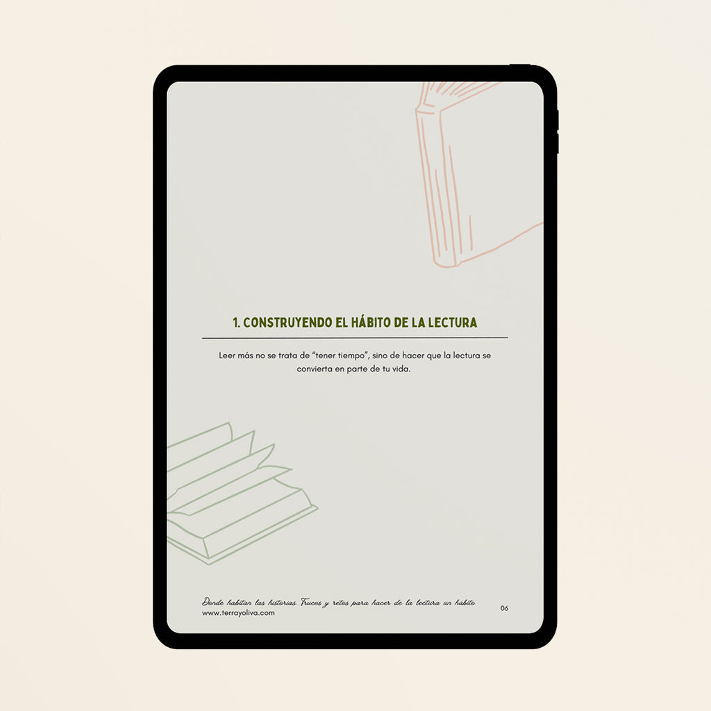 Ebook Donde habitan las lecturas, trucos y retos para hacer de la lectura un hábito + 6 plantillas descargables