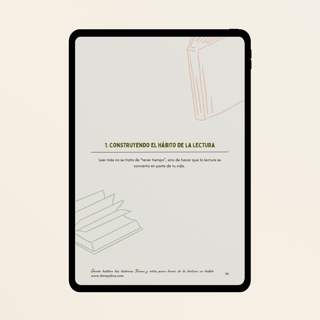 Ebook Donde habitan las lecturas, trucos y retos para hacer de la lectura un hábito + 6 plantillas descargables