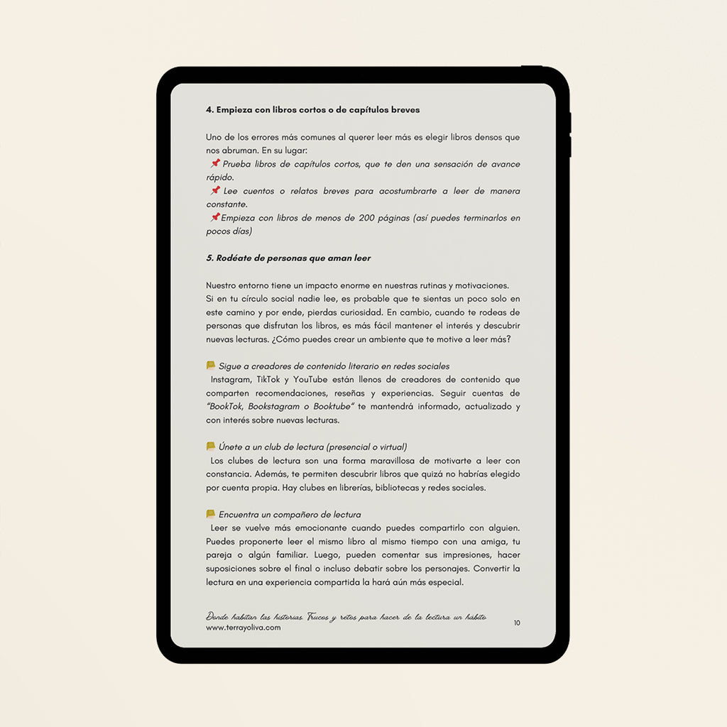 Ebook Donde habitan las lecturas, trucos y retos para hacer de la lectura un hábito + 6 plantillas descargables