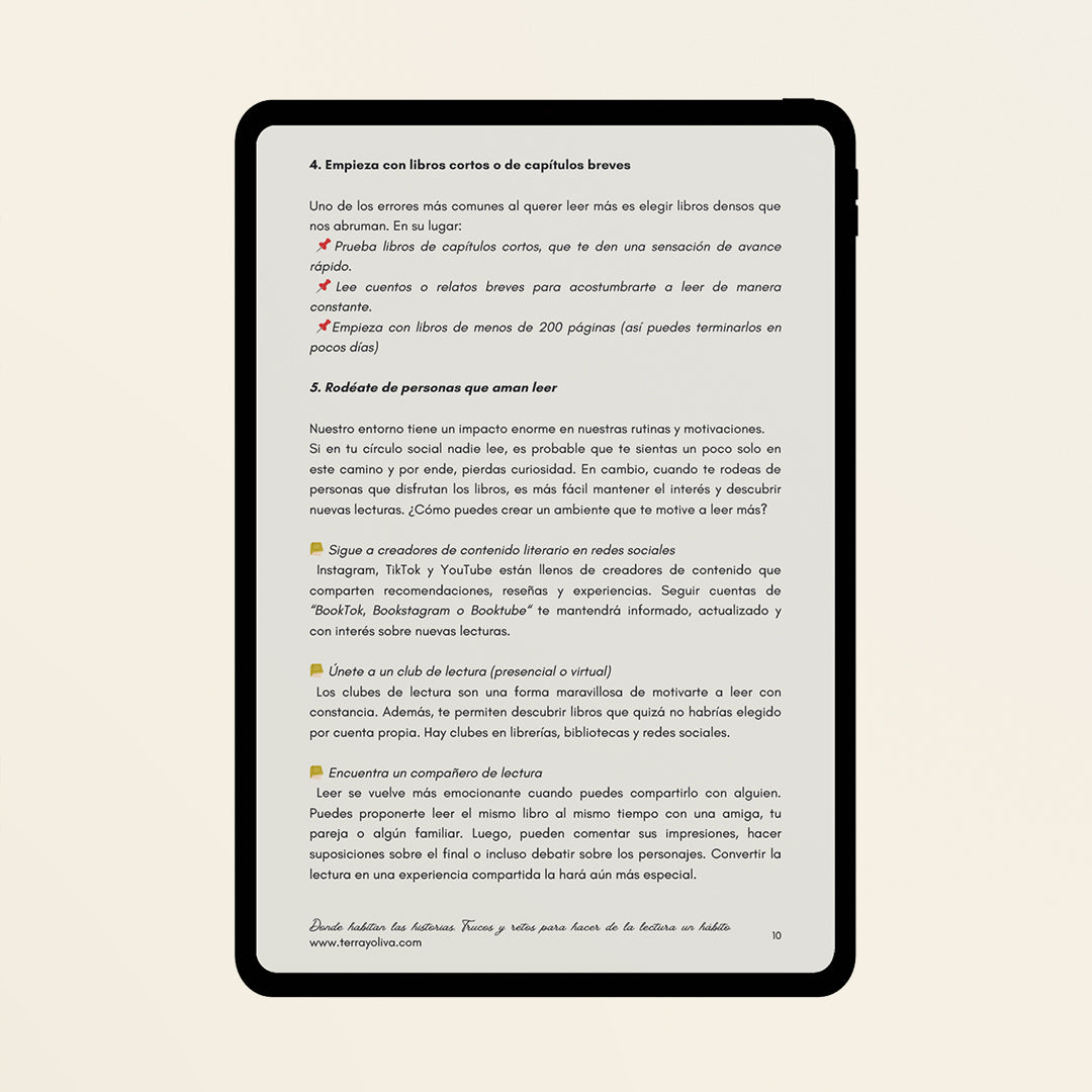 Ebook Donde habitan las lecturas, trucos y retos para hacer de la lectura un hábito + 6 plantillas descargables