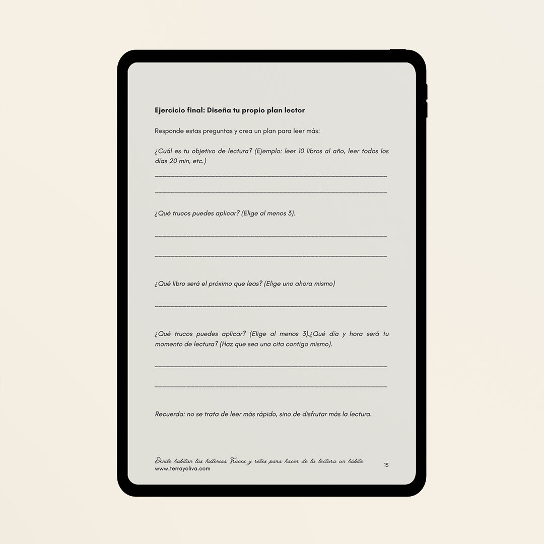 Ebook Donde habitan las lecturas, trucos y retos para hacer de la lectura un hábito + 6 plantillas descargables